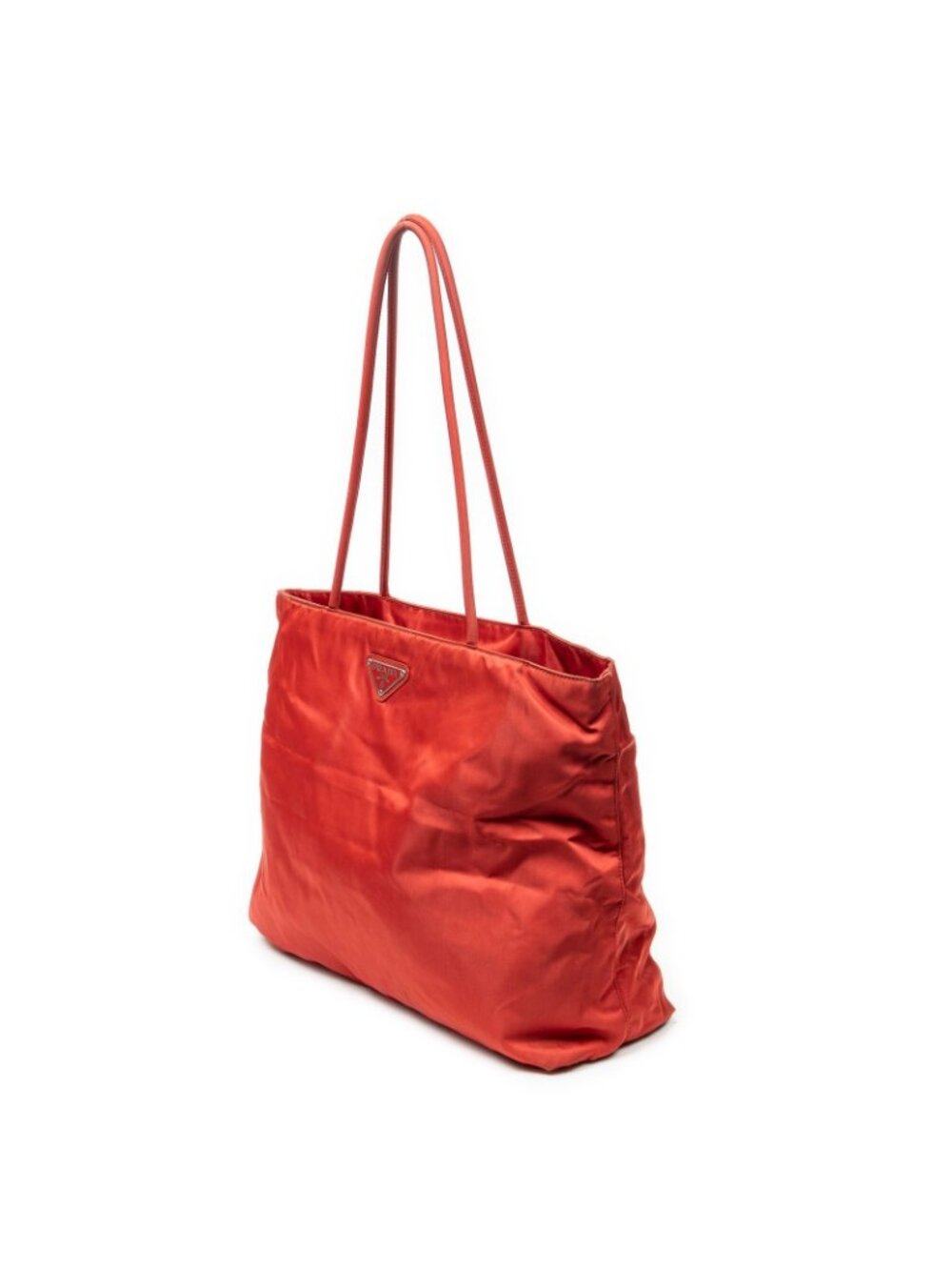 Prada Vintage Small Open Tote Red Nylon Canvas - Picture 2 of 10